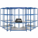 5x SX200 Industrial Shelving - 2440mm High - 200kg - Steel - Blue