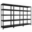 3x MSR Metal Shelving - 1800mm High - Up to 150kg - Steel Decks - Black
