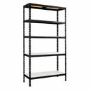 1x MSR Garage Shelving - 1800mm High - Up to 250kg - Light Larch Coated MDF Decks - Black