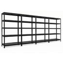 4x MSR Metal Shelving - 1800mm High - Up to 150kg - Mesh Decks - Black