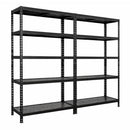 2x MSR Metal Shelving - 1800mm High - Up to 150kg - Mesh Decks - Black