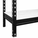 1x MSR Garage Shelving - 1800mm High - Up to 250kg - Light Larch Coated MDF Decks - Black
