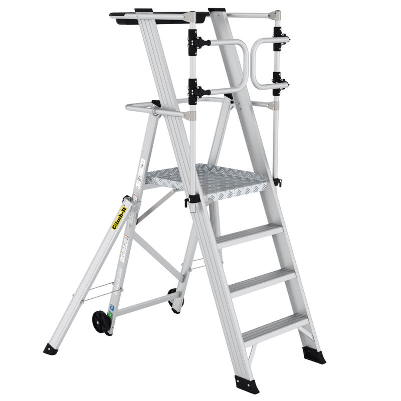 Climb-It Large Platform Folding Steps with Safety Gates