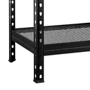 3x MSR Metal Shelving - 1800mm High - Up to 150kg - Mesh Decks - Black