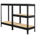 2x MSR Garage Shelving - 1800mm High - Up to 300kg - Black