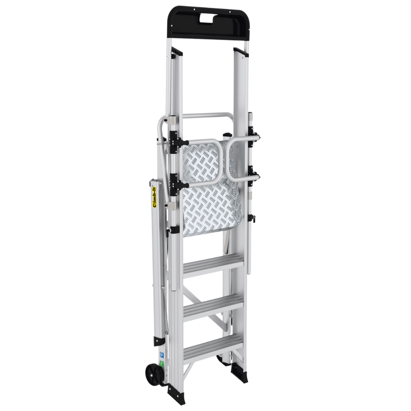 Climb-It Large Platform Folding Steps with Safety Gates
