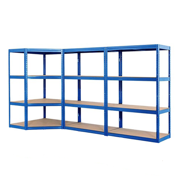 3x VRS Corner Shelving - 1600mm High - 200/280kg - Blue