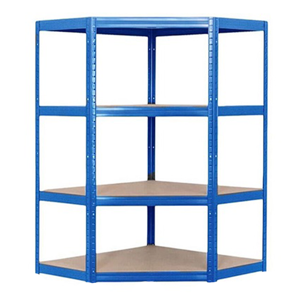 2x Storalex VRS Corner Shelving 1600mm High 200/280kg Blue - Tufferman