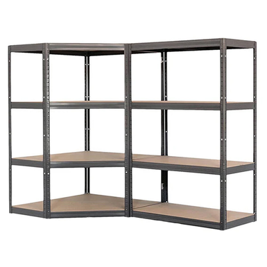 2x VRS Corner Shelving - 1600mm High - 200/280kg - Grey
