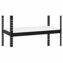 1x MSR Garage Shelving - 1800mm High - Up to 250kg - White Coated MDF Decks - Black