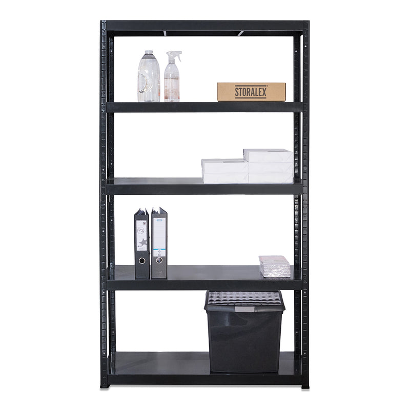 1x MT Metal Shed Shelving - 1800mm High - 90/130kg - Black