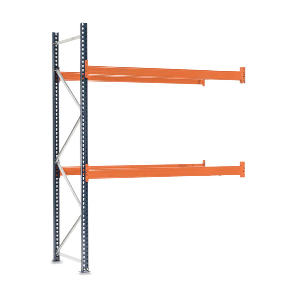 1x Pallet Racking Extension Bay 1100mm deep - Blue & Orange