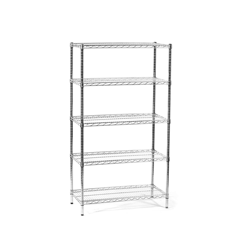 3x Eclipse Chrome Wire Shelving - 2130mm High - 300kg