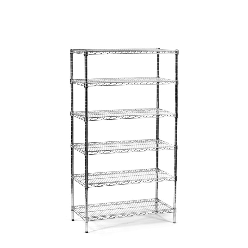 3x Eclipse Chrome Wire Shelving - 2130mm High - 300kg