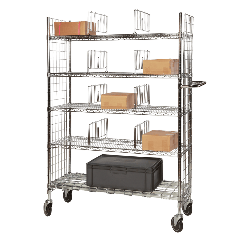 Eclipse Wire Picking Cart With Dividers - 5 Levels