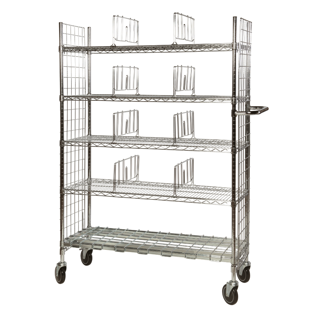 Tufferman Eclipse Wire Picking Cart With Dividers - 5 Levels - Tufferman