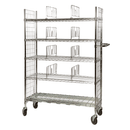 Eclipse Wire Picking Cart With Dividers - 5 Levels