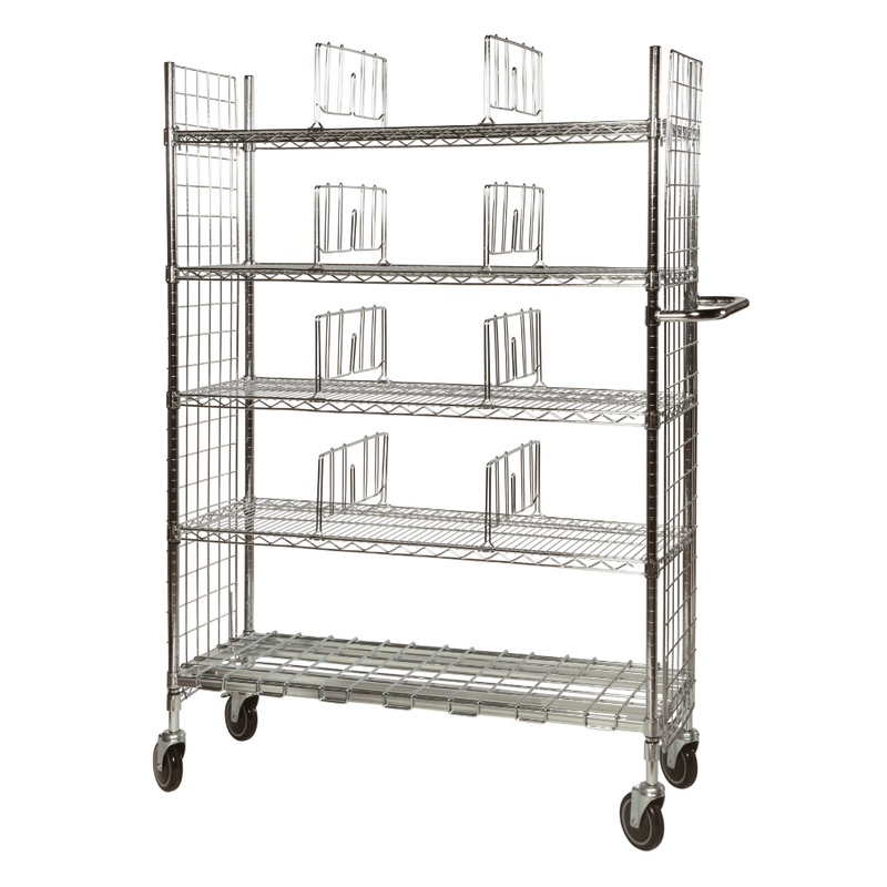 Eclipse Wire Picking Cart With Dividers - 5 Levels