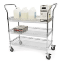 Eclipse Chrome Wire Basket Trolley - 3 Levels