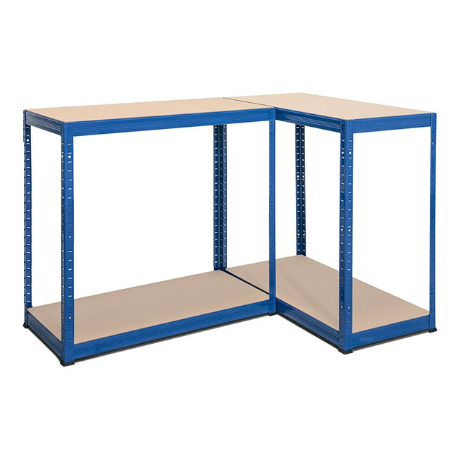 2x VRS Half Height Shelving - 800mm High - 200/280kg - Blue