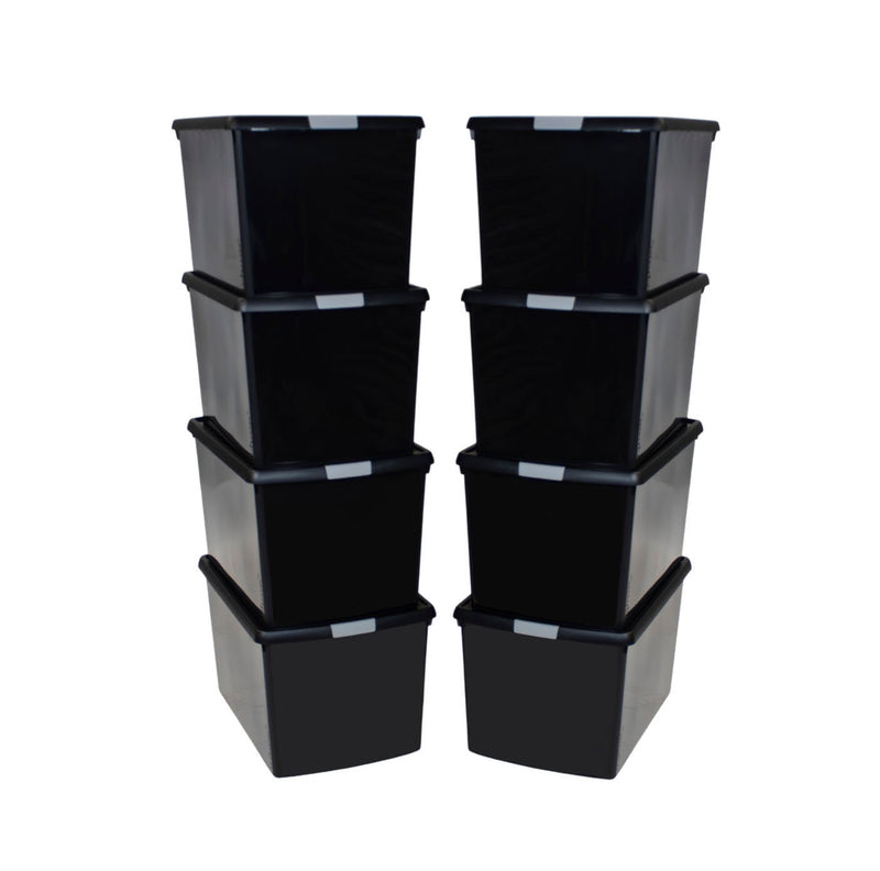 1x CRW Heavy Duty Shelving - 1800mm High - Grey with 8x 62L Wham DIY Plastic Storage Boxes