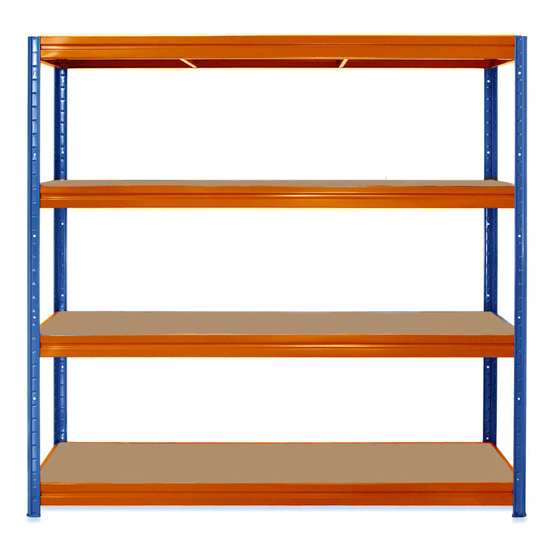 1x HRX Industrial Shelving - 1770mm High - up to 600kg - Blue & Orange