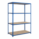 1x SX200 Industrial Shelving - 2440mm High - 200kg - Chipboard - Blue