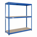 5x SX400 Industrial Shelving - 1677mm High - 400kg - Chipboard - Blue