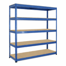 5x SX400 Industrial Shelving - 1677mm High - 400kg - Chipboard - Blue