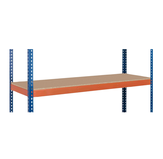 1x Storalex Additional Shelf - SX400 Chipboard Blue & Orange - Tufferman