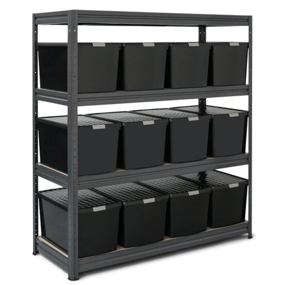 1x Storalex HRX Heavy Duty Shelving 1770mm High Grey with DIY
