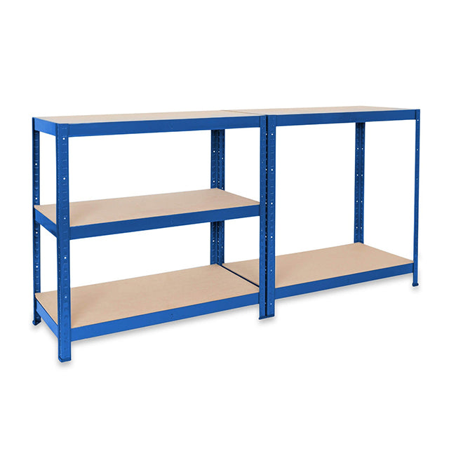 2x VRS Half Height Shelving - 1065mm High - 200/280kg - Blue