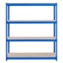 1x CRW Heavy Duty Garage Shelving - 2000mm High - 500kg - Blue