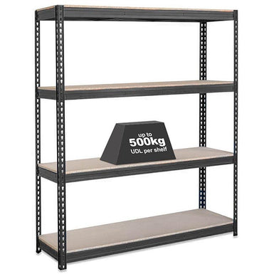 1x CRW Industrial Shelving - 2000mm High - 500kg - Grey
