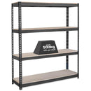 3x CRW Heavy Duty Shelving - 1600mm High - Grey with 12x 37L Wham DIY Plastic Storage Boxes
