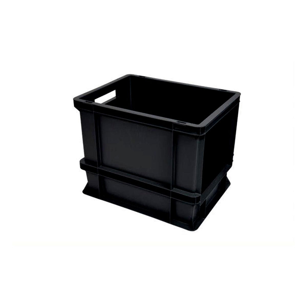 Open Front Euro Containers - Black - All Sizes - Tufferman