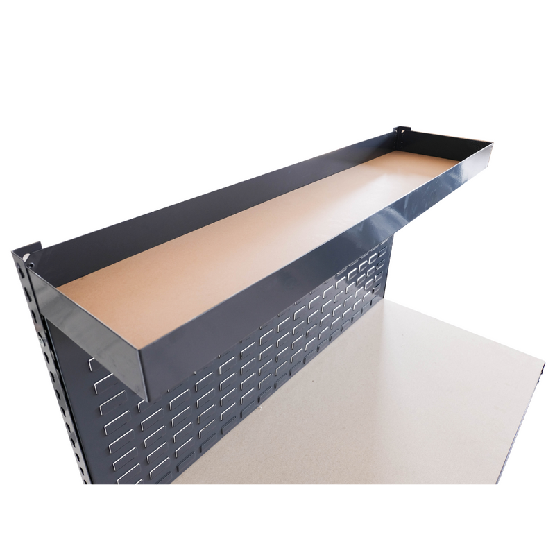 CRW Louvre Panel Workstation - 1400mm High - 500kg - Chipboard - Grey