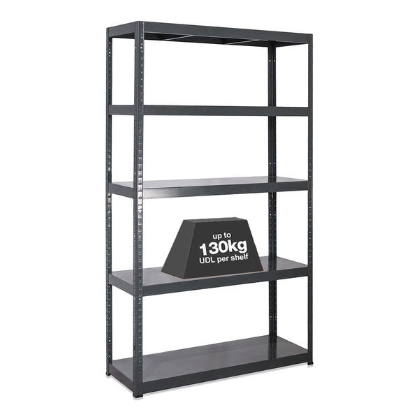 1x MT Metal Shelving - 1800mm High - 90/130kg - Grey