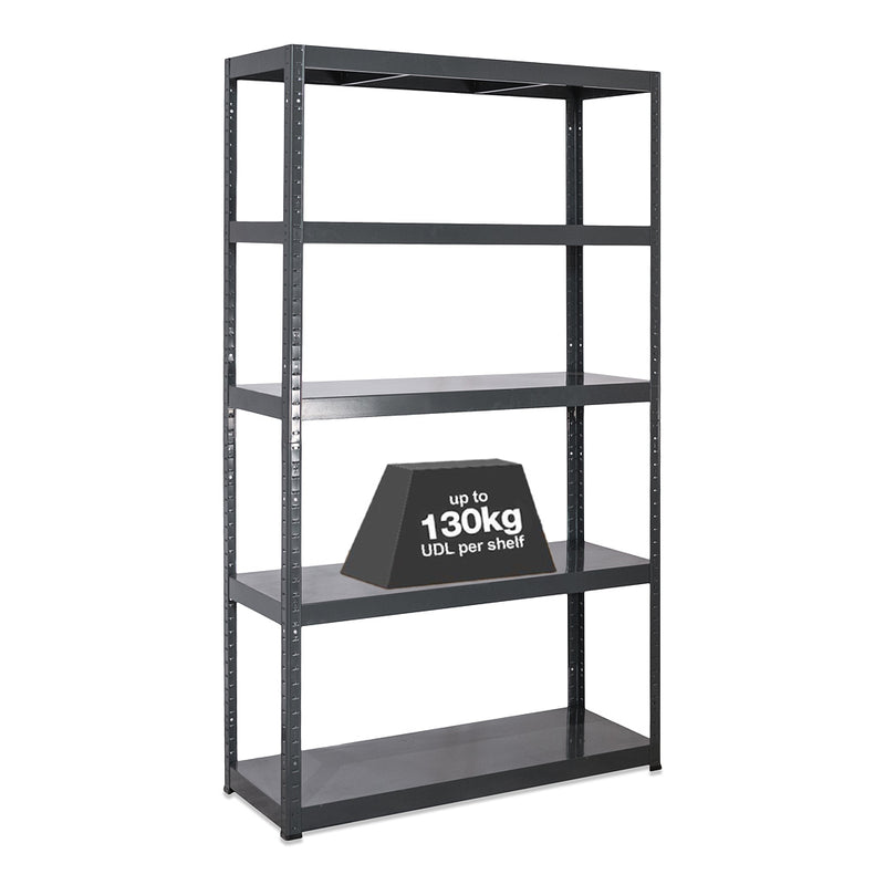 1x MT Metal Shelving - 1800mm High - 90/130kg - Grey
