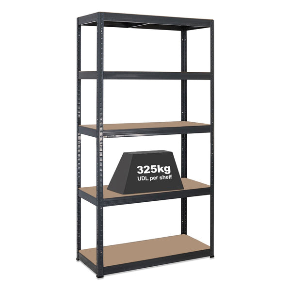 1x VRS Heavy Duty Garage Shelving - 1800mm High - 325kg - Grey