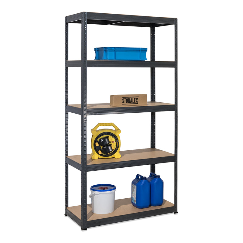 1x VRS Shelving Unit - 2130mm High - Grey with 12x 33.5L Really Useful Boxes
