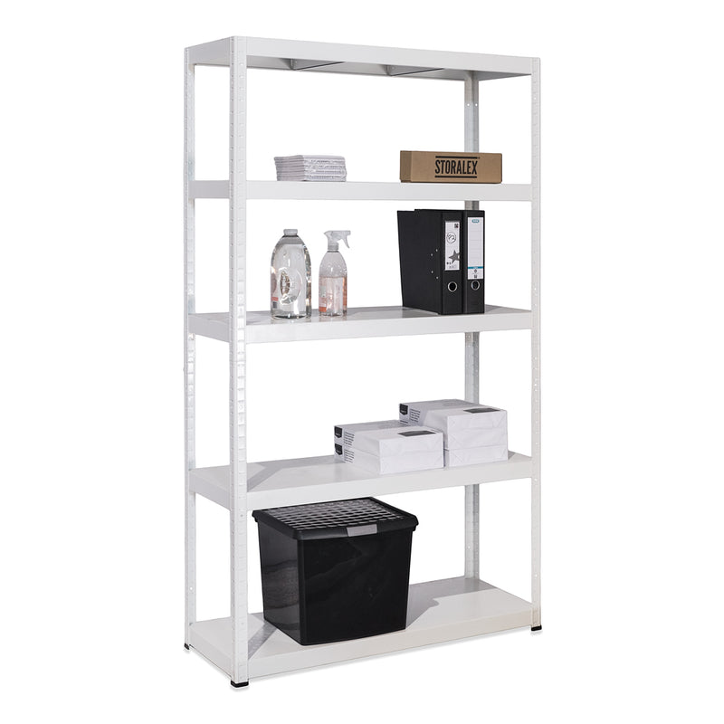 4x MT Metal Garage Shelving - 1800mm High - 90/130kg - White