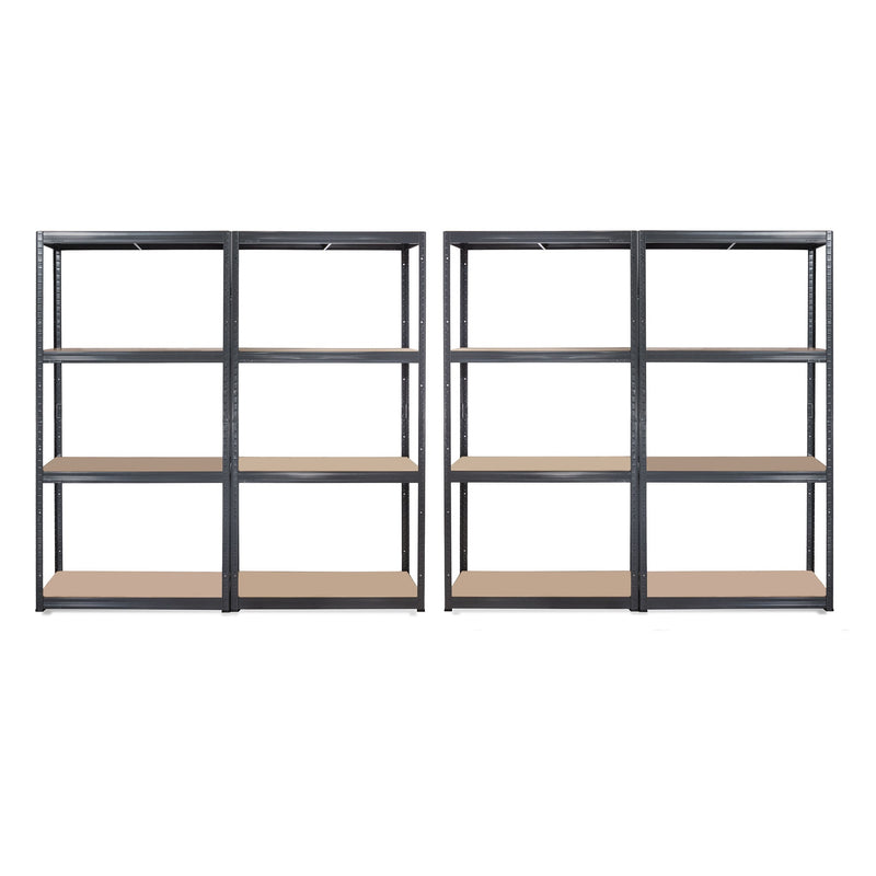 4x VRS Heavy Duty Shelving - 1600mm High - 200kg - Grey