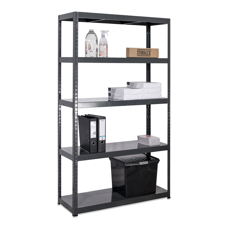 3x MT Metal Garage Shelving - 1800mm High - 90/130kg - Grey