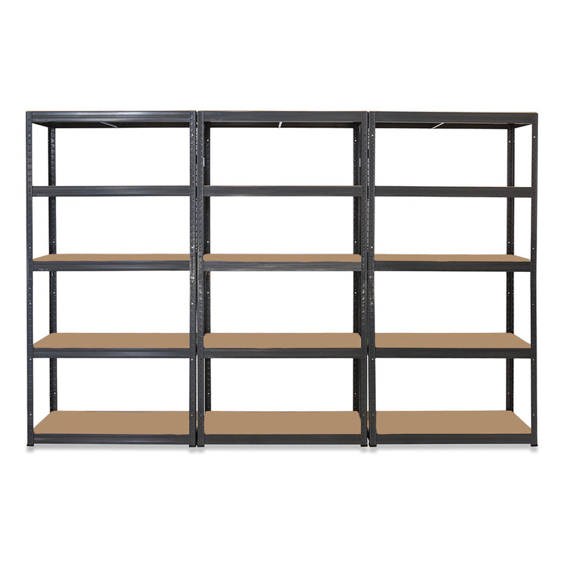 Strata Storage Box Frame 3x Storalex VRS Shelving Units 1800mm High Grey with 12x 24L Strata ...
