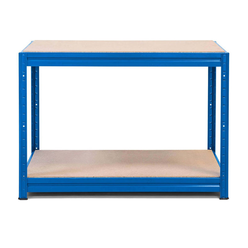 2x HRX Industrial Shelving - 1770mm High & 1x HRX Workbench - 1200mm Wide - Blue