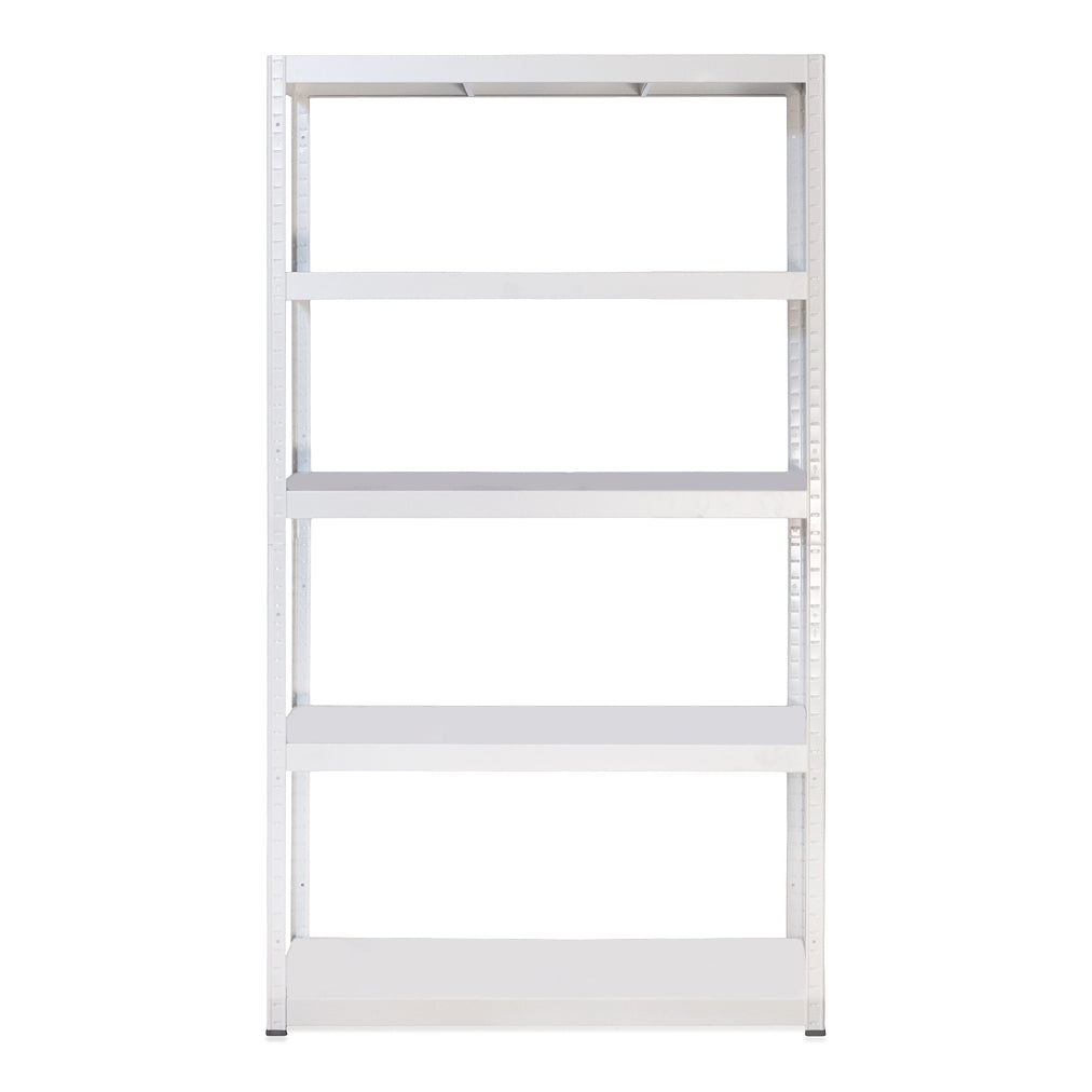 1x Storalex MT Metal Garage Shelving 1800mm High 90/130kg White - Tufferman