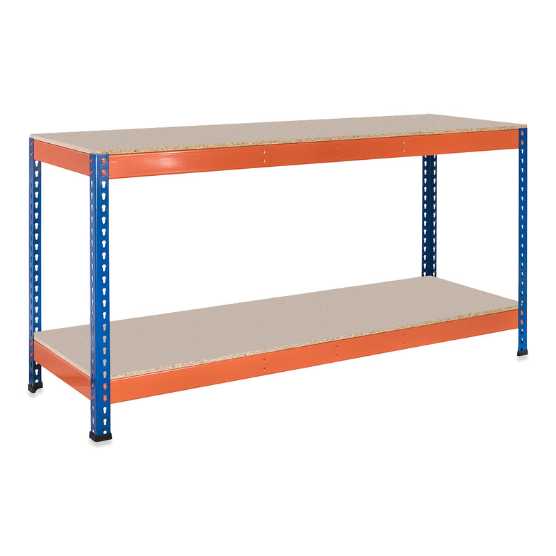 1x SX400 Workbench - 915mm High - 400kg - Chipboard - Blue/Orange