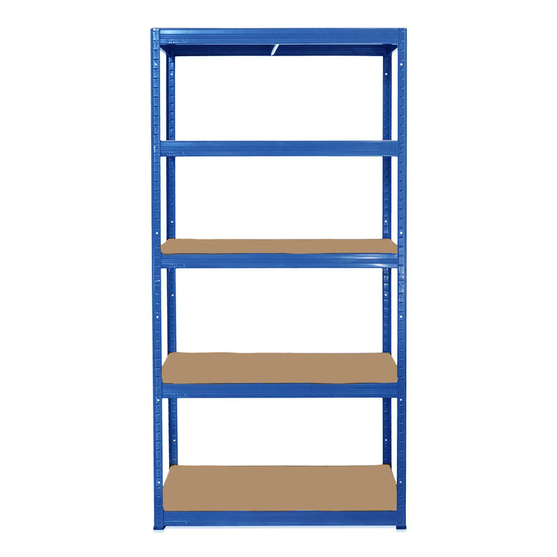 1x VRS Shelving Unit - 1800mm High - Blue with Wham DIY Recycled Plastic Storage Boxes