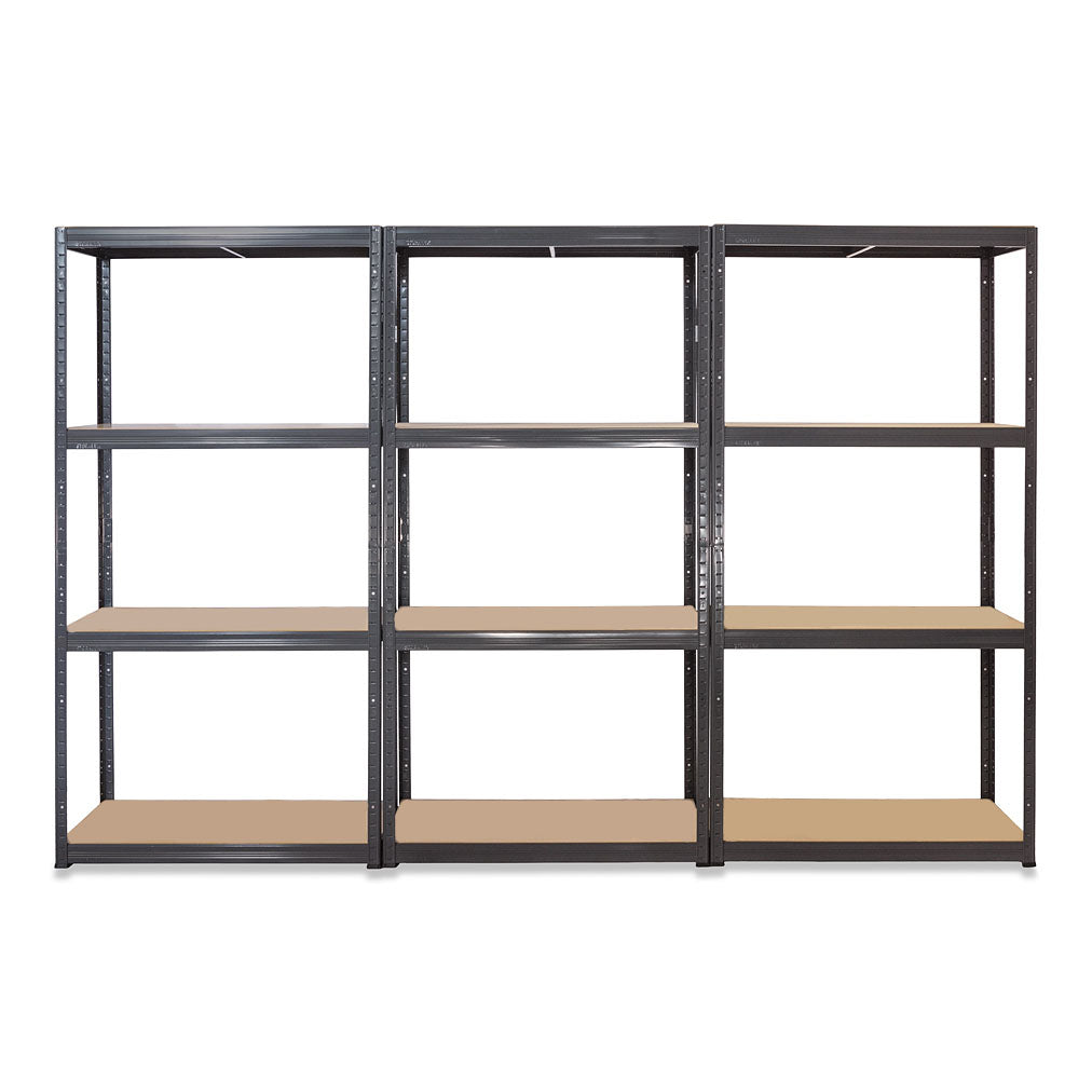 Tufferman 3x Storalex VRS Industrial Shelving Units 1600mm High 200kg Grey ...